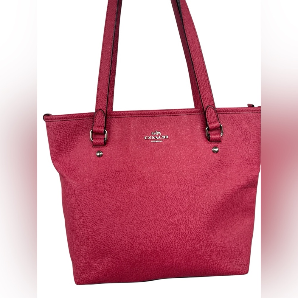 Coach Fuchsia City Zip Tote Bag - Picture 3 of 9